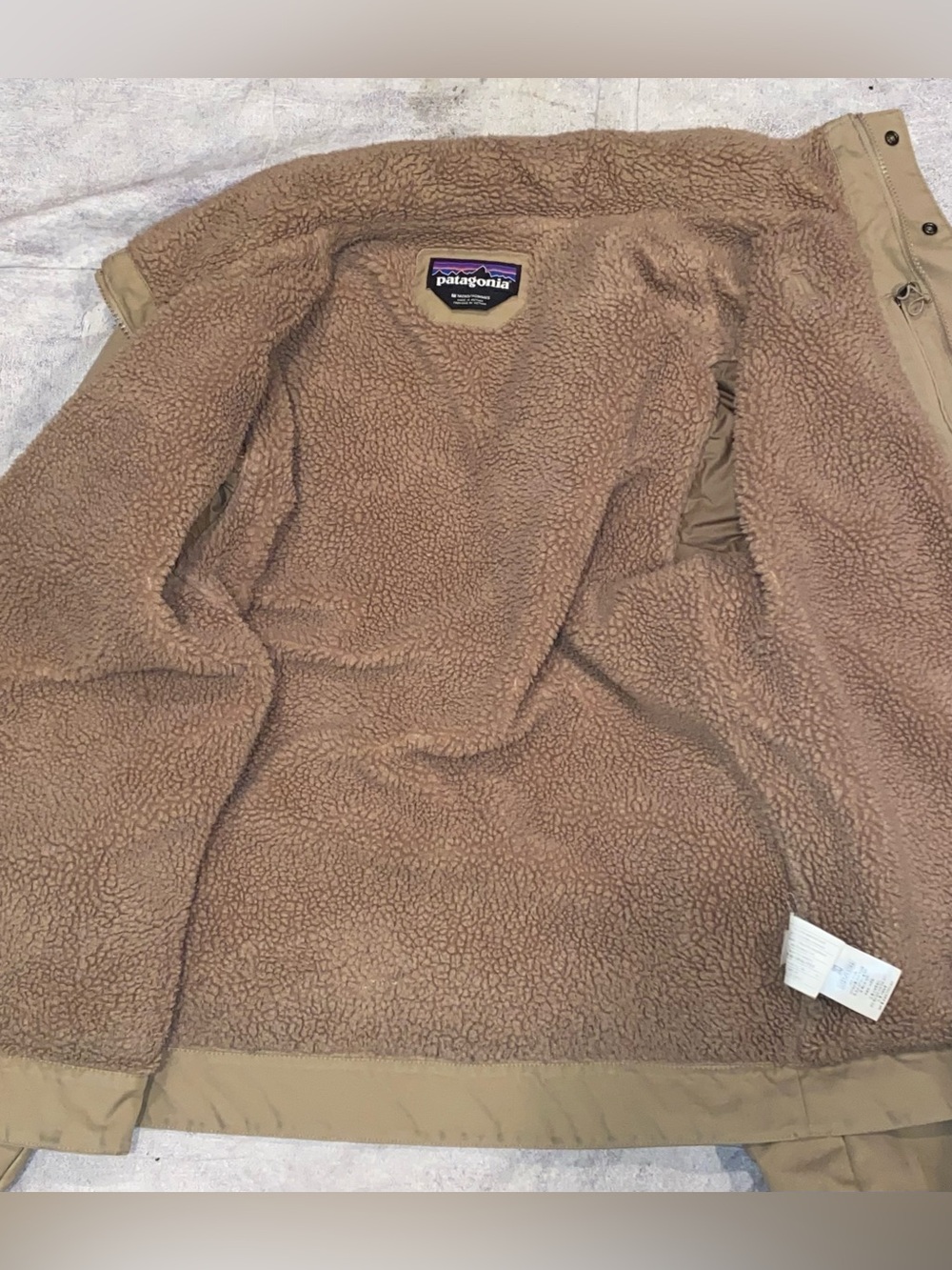 Patagonia Maple Grove Canvas Jacket Ranch Barn Chore Coat Parka Mutton Sherpa M - Picture 3 of 8